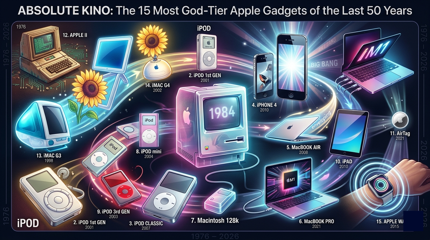 ABSOLUTE KINO: The 15 Most God-Tier Apple Gadgets of the Last 50 Years (Voted By You)